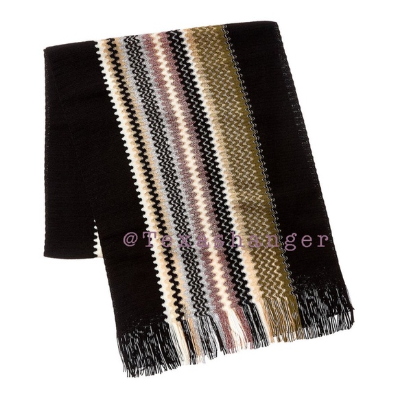 NWT Missoni Striped Pattern Multicolor Scarf